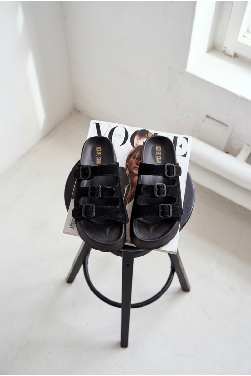 Women's Platform Sandals With Straps Big Star TT274531 Black