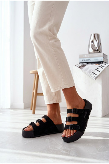 Women's Platform Sandals With Straps Big Star TT274531 Black 2