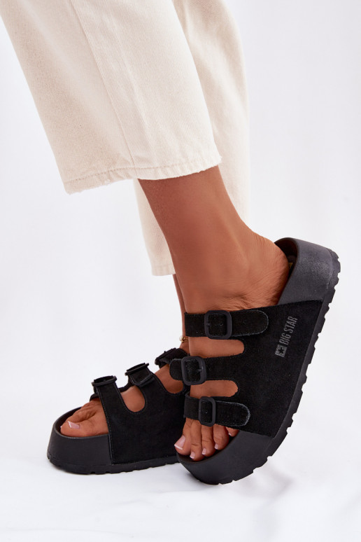 Women's Platform Sandals With Straps Big Star TT274531 Black