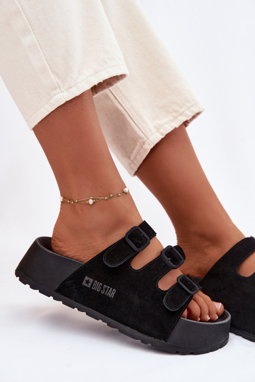 Women's Platform Sandals With Straps Big Star TT274531 Black