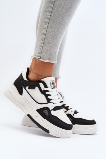 Damskie Sneakersy Big Star NN274669 Biało-Czarne 2