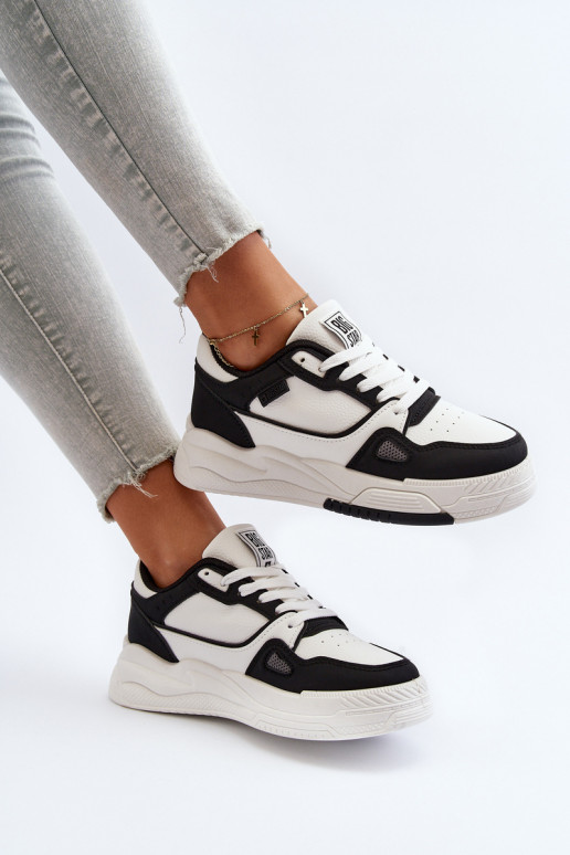 Damskie Sneakersy Big Star NN274669 Biało-Czarne