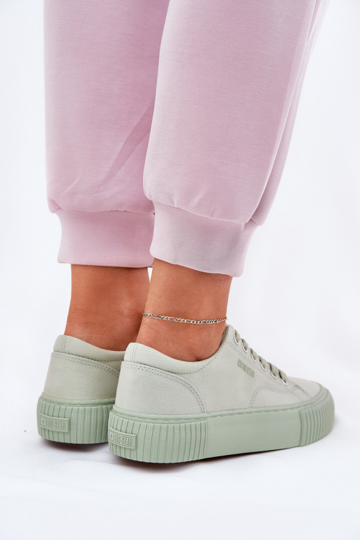 Materiałowe Trampki Damskie Big Star RR274408 Zielone