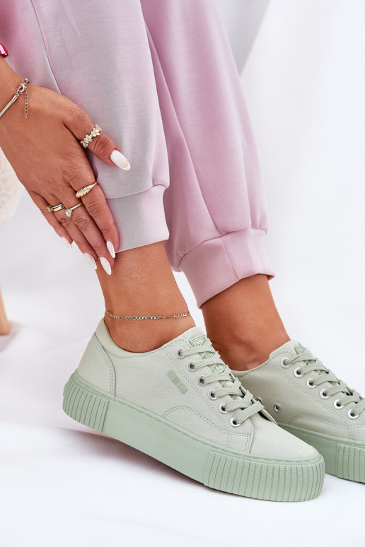 Women's fabric sneakers Big Star RR274408 green