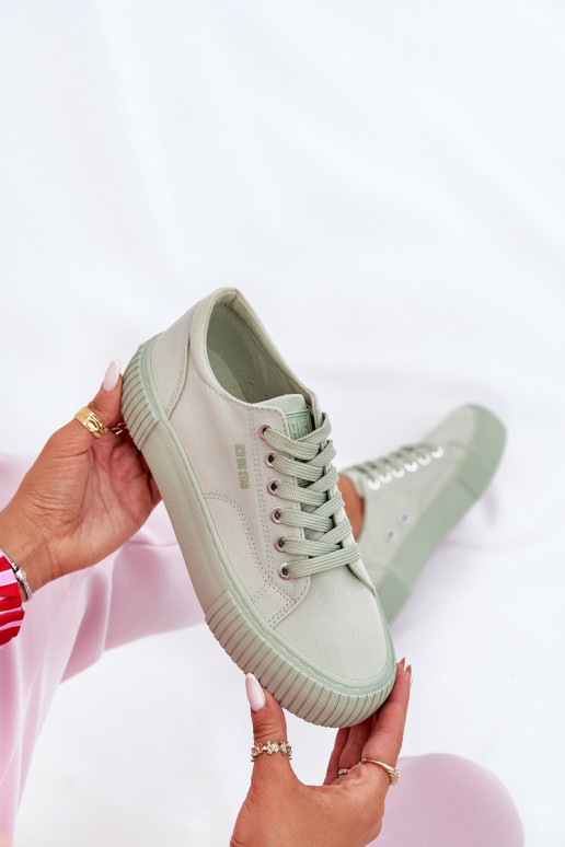 Women's fabric sneakers Big Star RR274408 green
