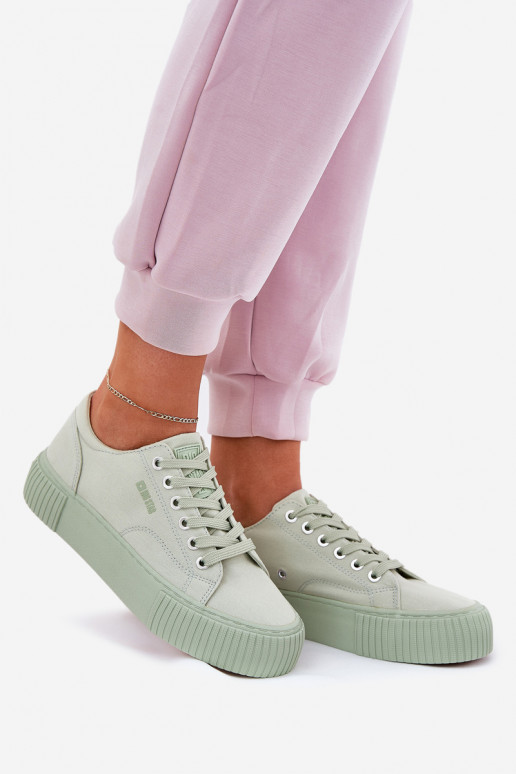 Women's fabric sneakers Big Star RR274408 green