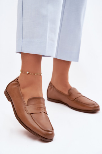 Vinceza Leather Loafers 18121 Camel 2