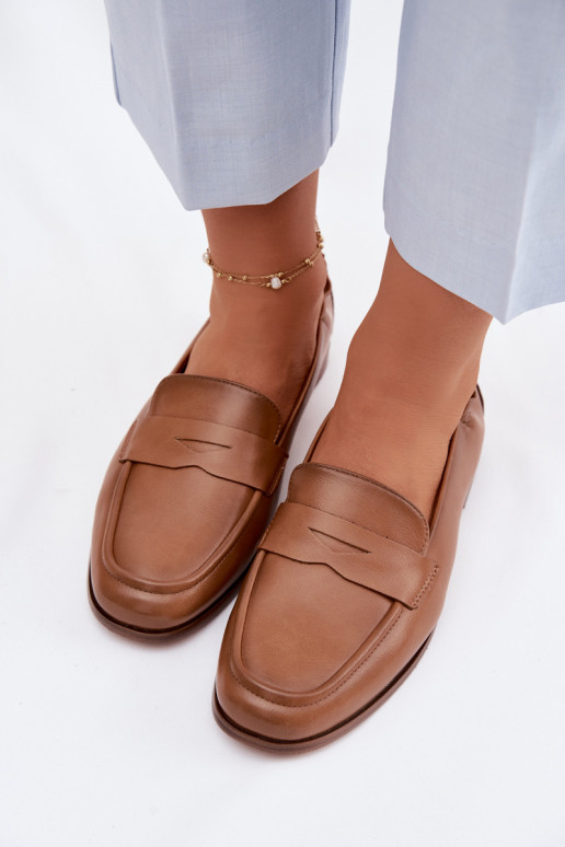 Vinceza Leather Loafers 18121 Camel
