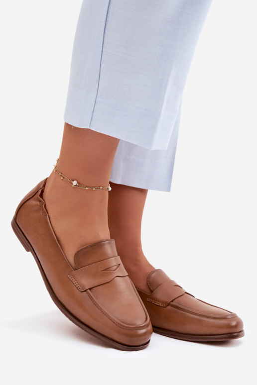 Vinceza Leather Loafers 18121 Camel