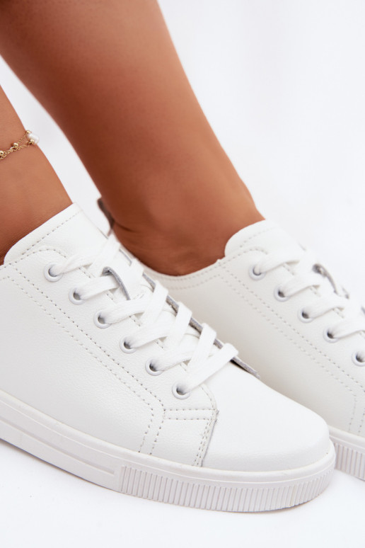 Leather Women's Sneakers Vinceza 79536 White