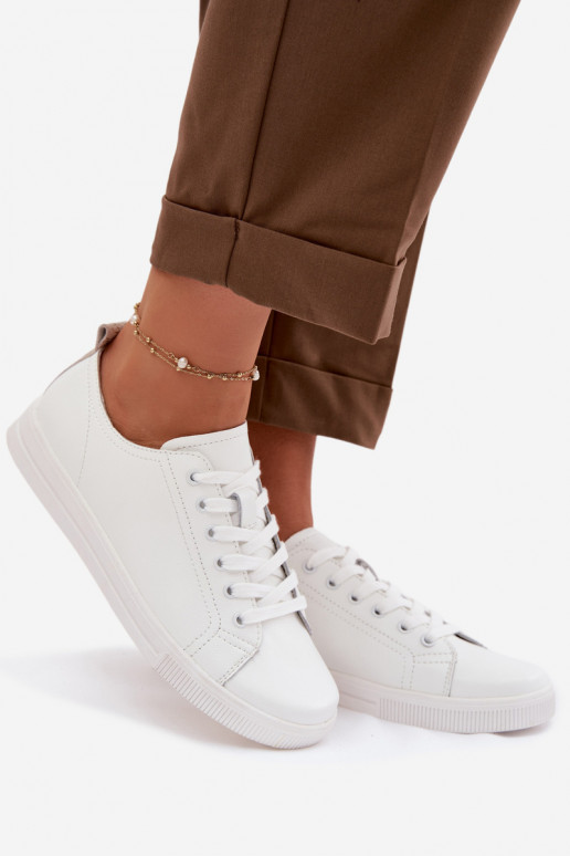 Leather Women's Sneakers Vinceza 79536 White