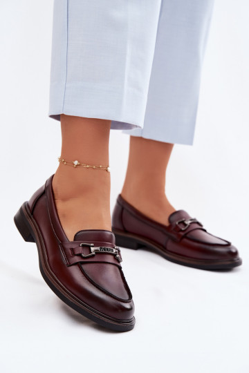 Leather Women's Loafers Vinceza 39983 Brown 2