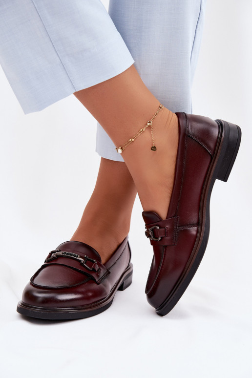 Skórzane Mokasyny Damskie Vinceza 39983 Brązowe