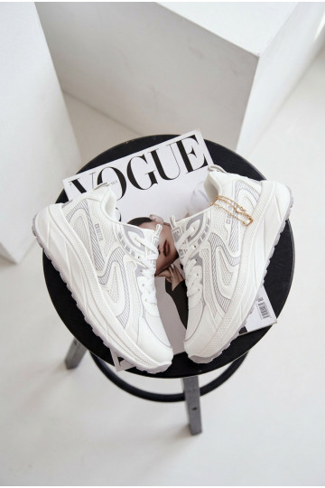 Buty Sportowe Sneakersy Damskie Big Star TT274325 HI-POLY SYSTEM Białe