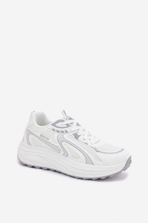 Buty Sportowe Sneakersy Damskie Big Star TT274325 HI-POLY SYSTEM Białe