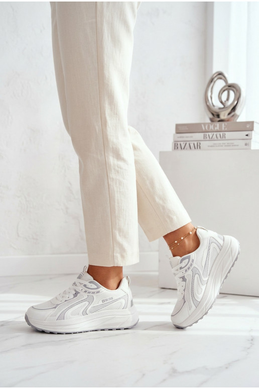 Buty Sportowe Sneakersy Damskie Big Star TT274325 HI-POLY SYSTEM Białe