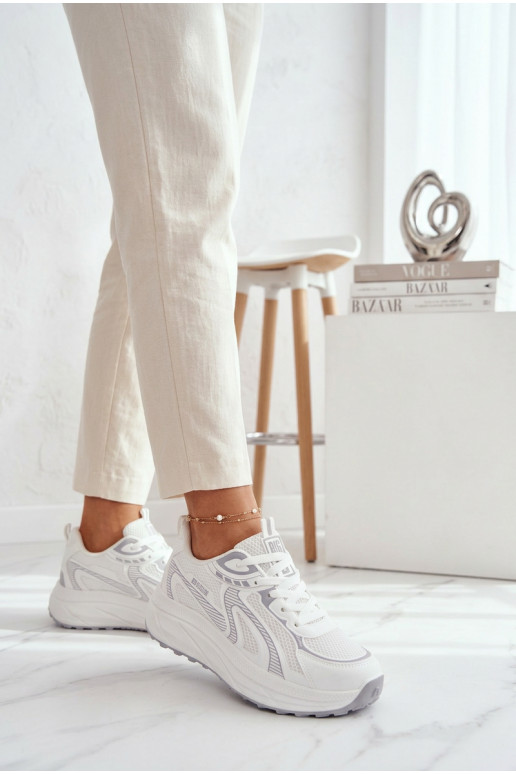 Buty Sportowe Sneakersy Damskie Big Star TT274325 HI-POLY SYSTEM Białe