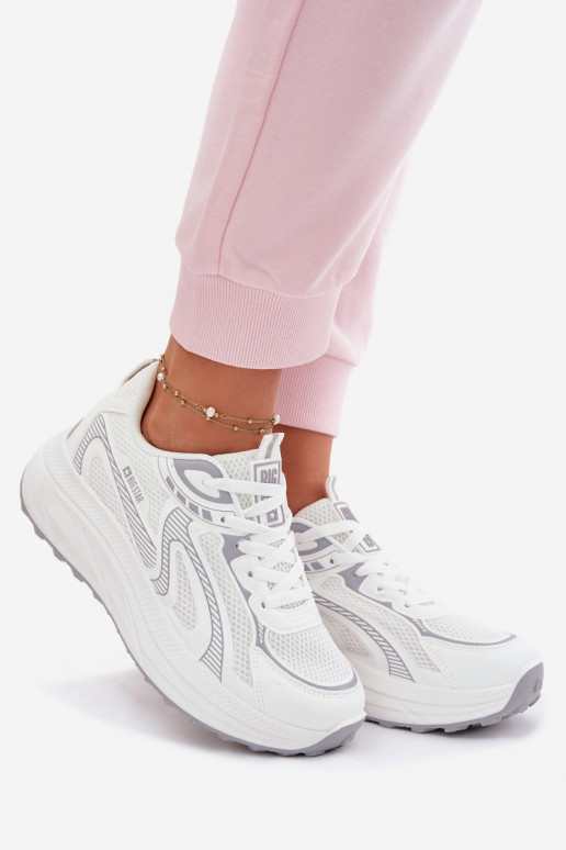 Buty Sportowe Sneakersy Damskie Big Star TT274325 HI-POLY SYSTEM Białe