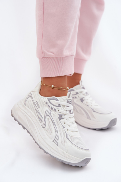 Buty Sportowe Sneakersy Damskie Big Star TT274325 HI-POLY SYSTEM Białe