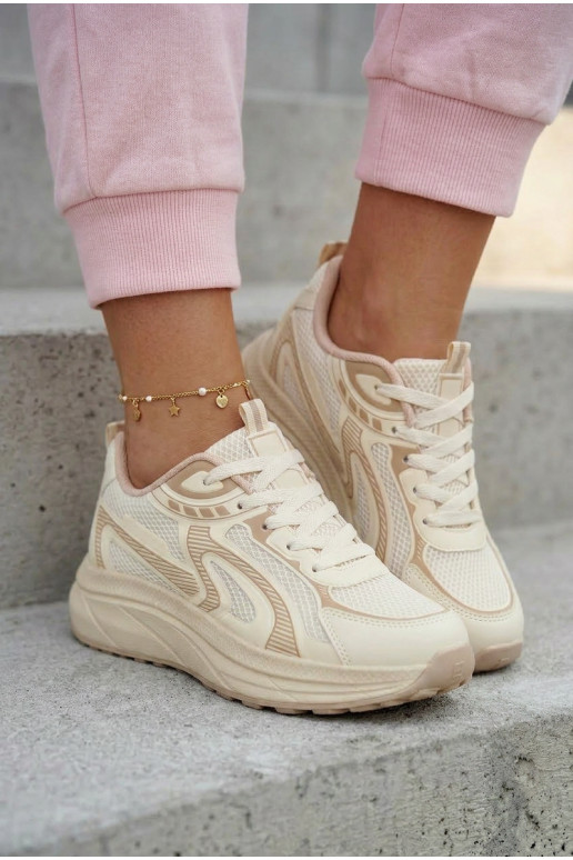 Women's Sports Sneakers Big Star TT274326 HI-POLY SYSTEM Beige