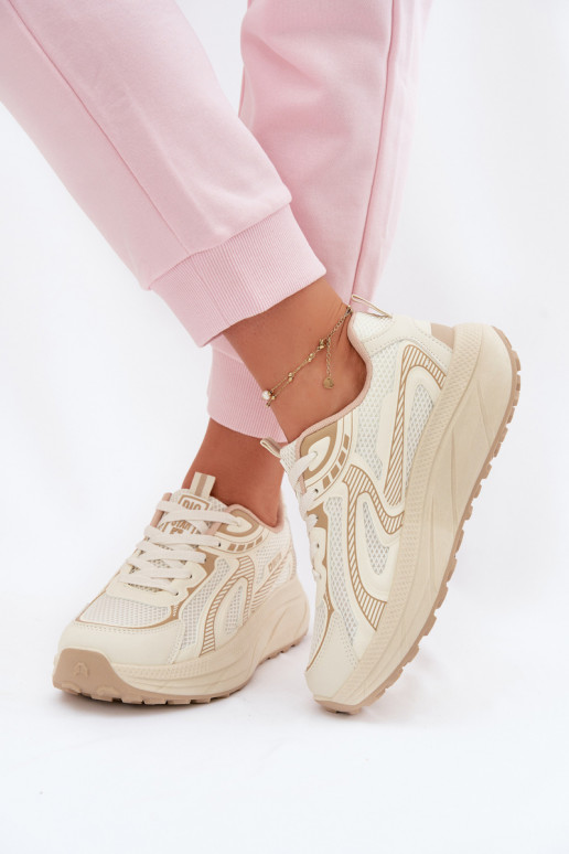 Women's Sports Sneakers Big Star TT274326 HI-POLY SYSTEM Beige