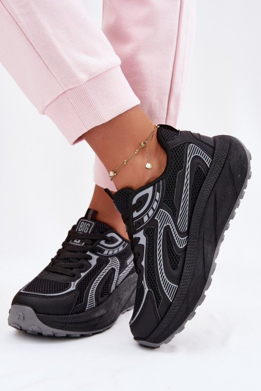 Buty Sportowe Sneakersy Damskie Big Star TT274327 HI-POLY SYSTEM Czarne