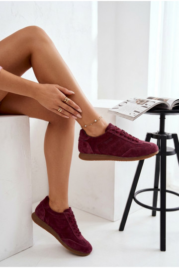 Big Star TT274227 Burgundy Genuine Suede Sneakers 2