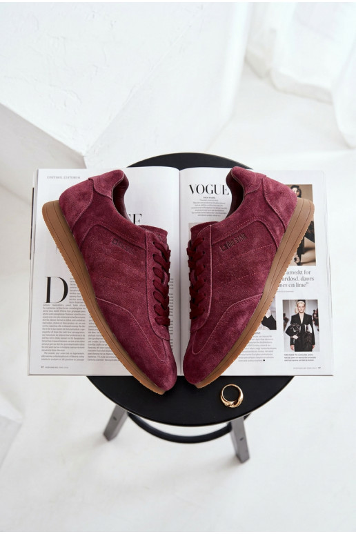 Big Star TT274227 Burgundy Genuine Suede Sneakers