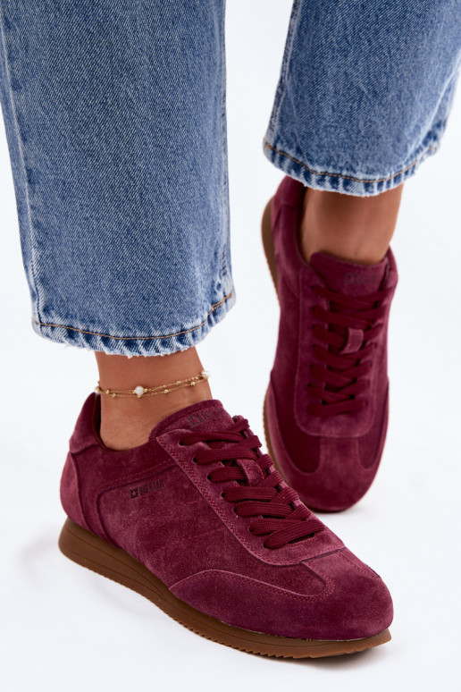 Big Star TT274227 Burgundy Genuine Suede Sneakers