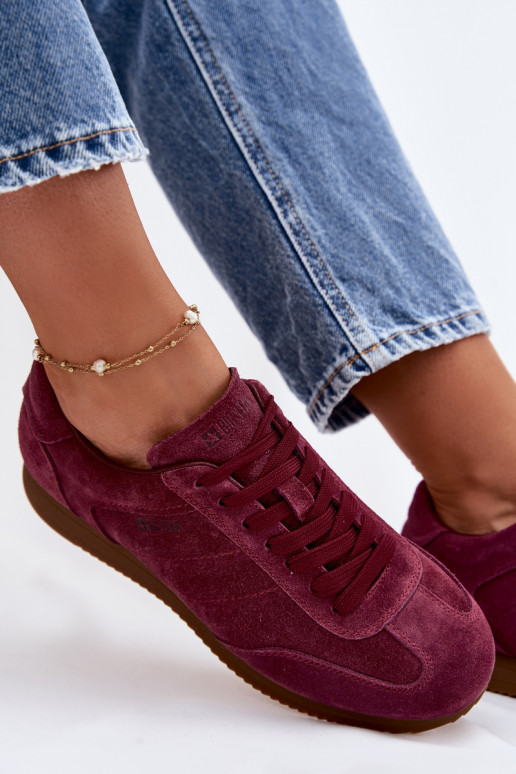Big Star TT274227 Burgundy Genuine Suede Sneakers