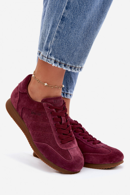 Big Star TT274227 Burgundy Genuine Suede Sneakers