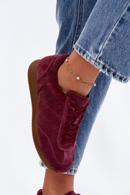 Big Star TT274227 Burgundy Genuine Suede Sneakers