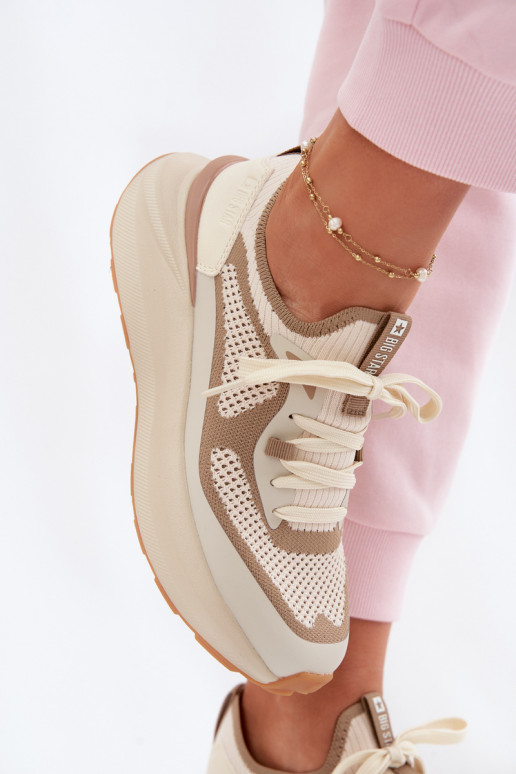 Women's Sports Shoes Big Star TT274571 HI-POLY SYSTEM Beige