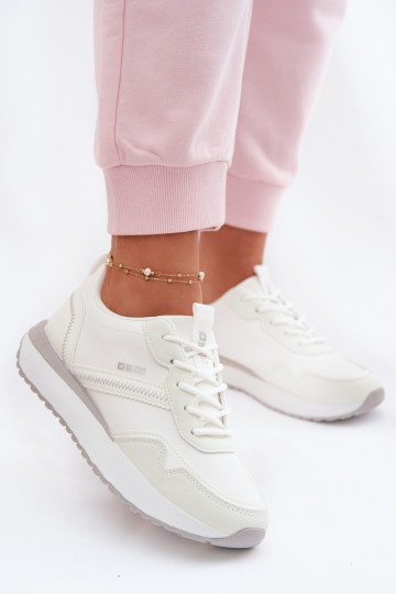 Sneakersy Damskie Na Platformie Big Star TT274279 Białe