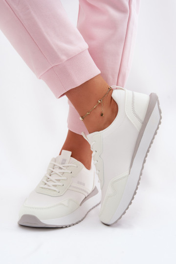 Sneakersy Damskie Na Platformie Big Star TT274279 Białe 2