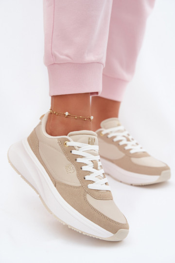 Sneakersy Damskie Na Platformie GAP PENELOPE GPW6155300049 Beżowe