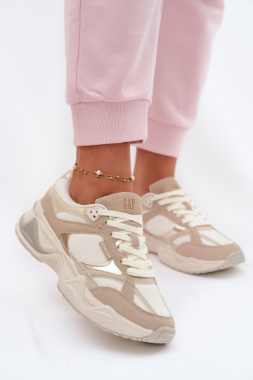 Sneakersy Damskie Na Platformie GAP MARATHON GPW6154923895 Beżowe 2