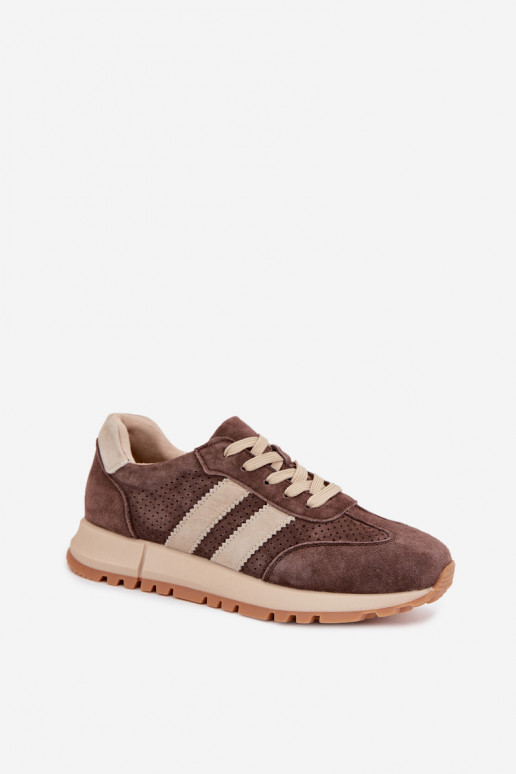 Women's Sneakers Made of Natural Suede Brown Marceline