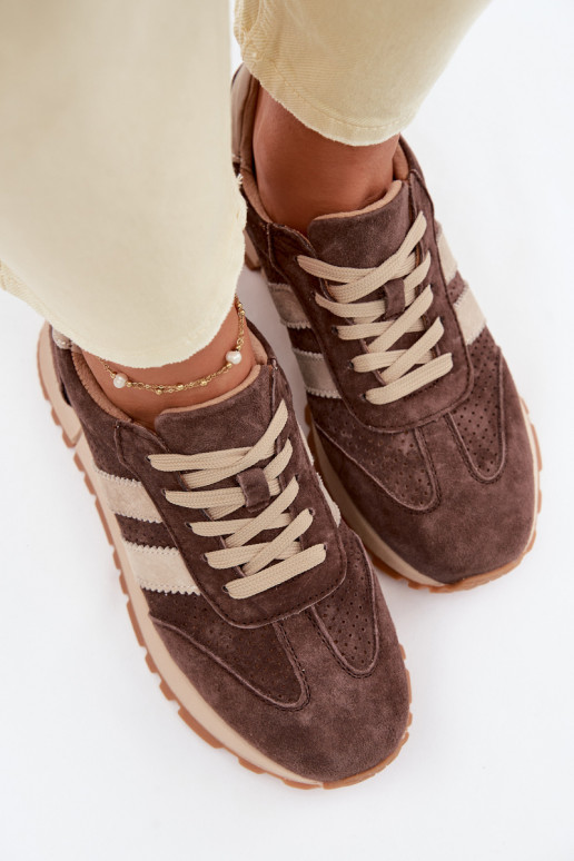 Women's Sneakers Made of Natural Suede Brown Marceline