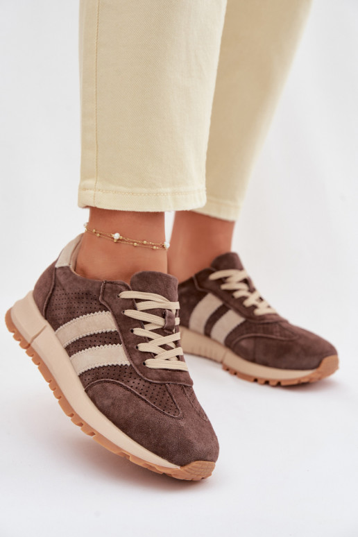 Women's Sneakers Made of Natural Suede Brown Marceline