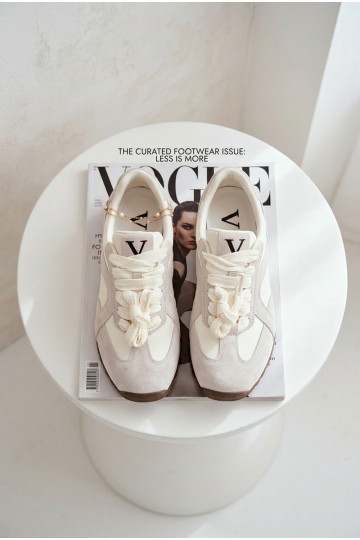 Zamszowe Sneakersy Damskie Vinceza 86427 Szare