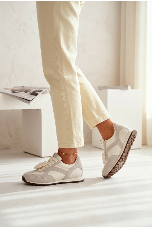 Zamszowe Sneakersy Damskie Vinceza 86427 Szare