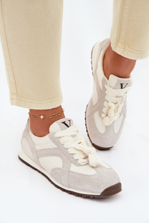 Vinceza Women's Suede Sneakers 86427 Grey