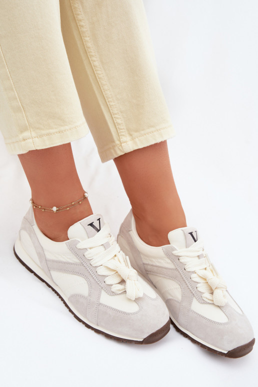 Vinceza Women's Suede Sneakers 86427 Grey