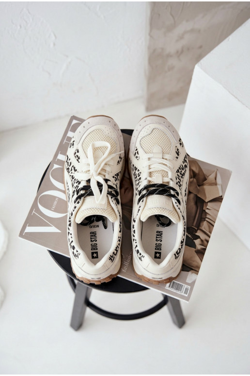 Leather Suede Women's Sneakers Big Star TT274548 White