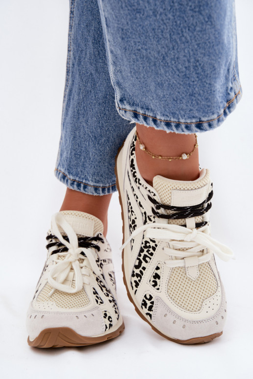 Leather Suede Women's Sneakers Big Star TT274548 White