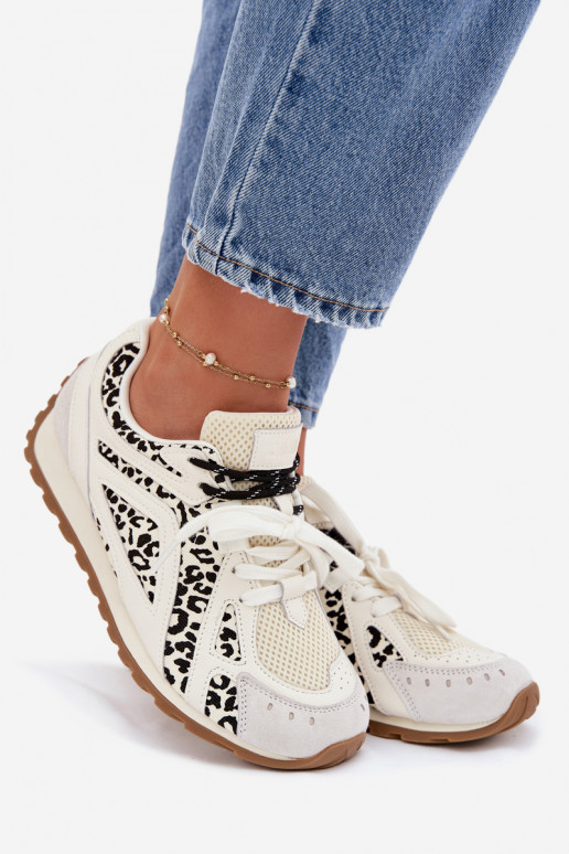 Leather Suede Women's Sneakers Big Star TT274548 White