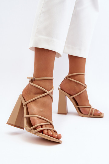 Fashionable High Heel Sandals Nude Josette