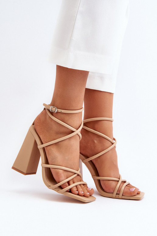 Fashionable High Heel Sandals Nude Josette