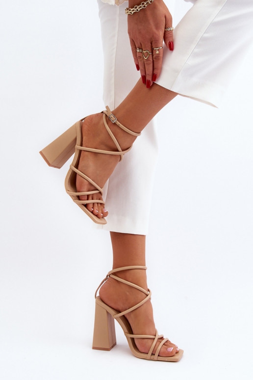 Fashionable High Heel Sandals Nude Josette